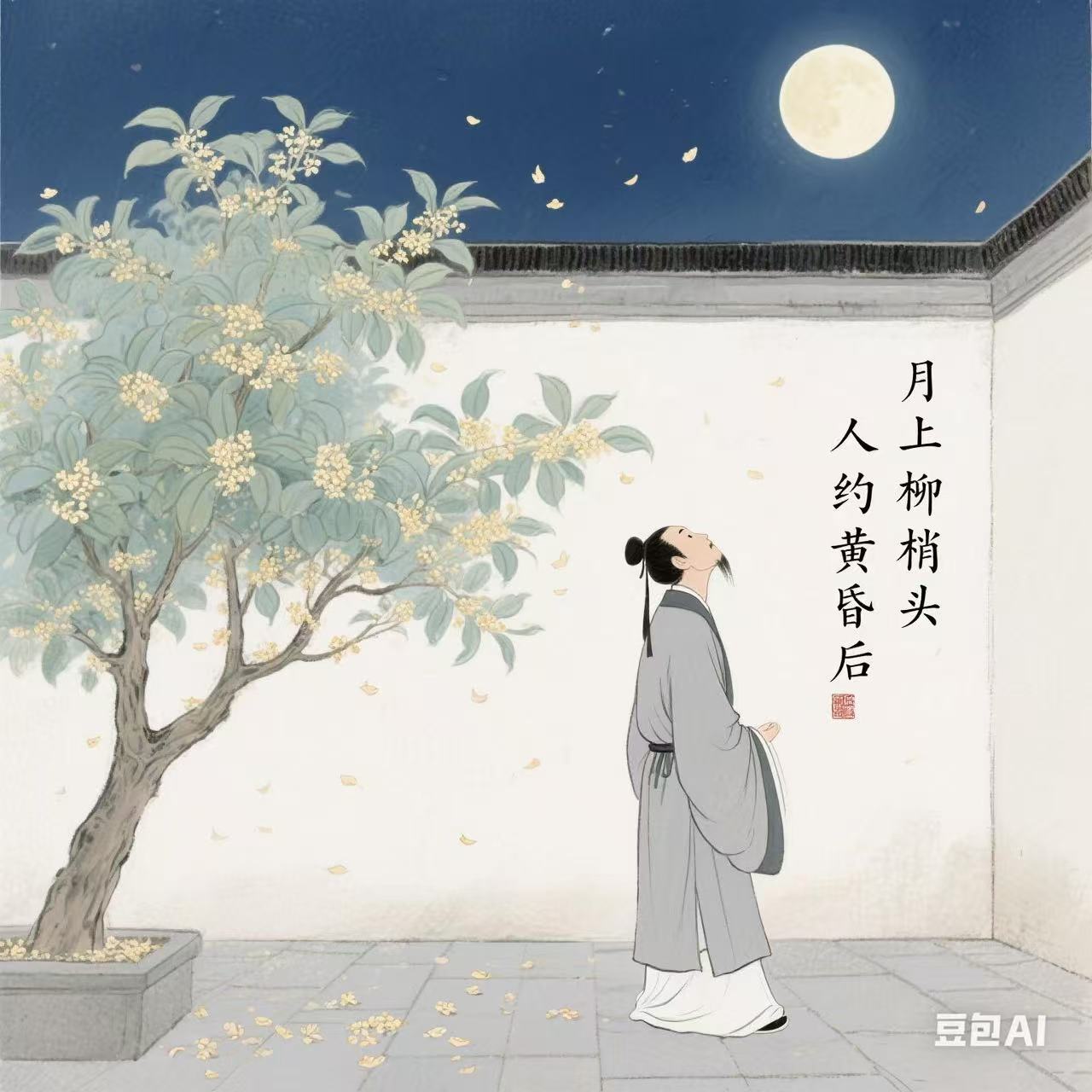 生查子元夕插图